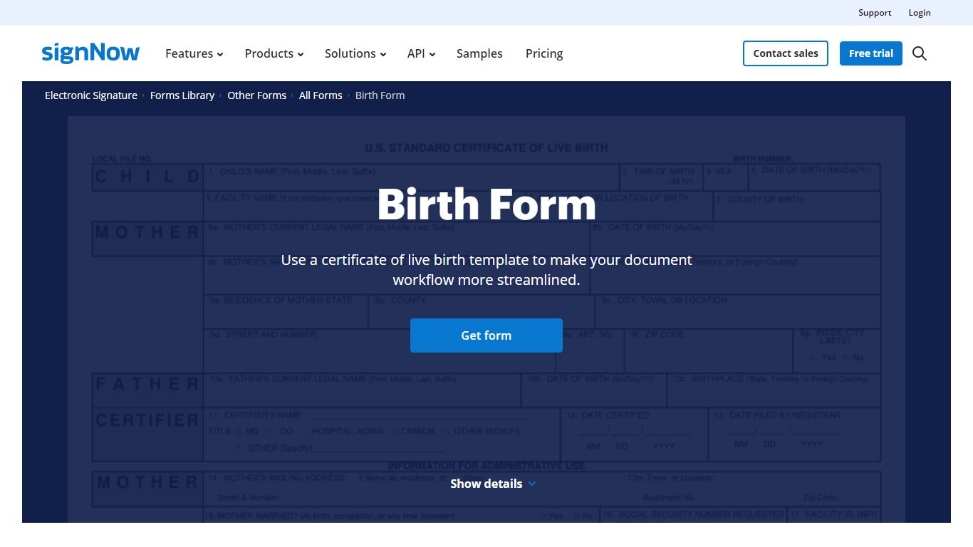 Certificate of Live Birth Form - Fill Out and Sign Printable PDF ...