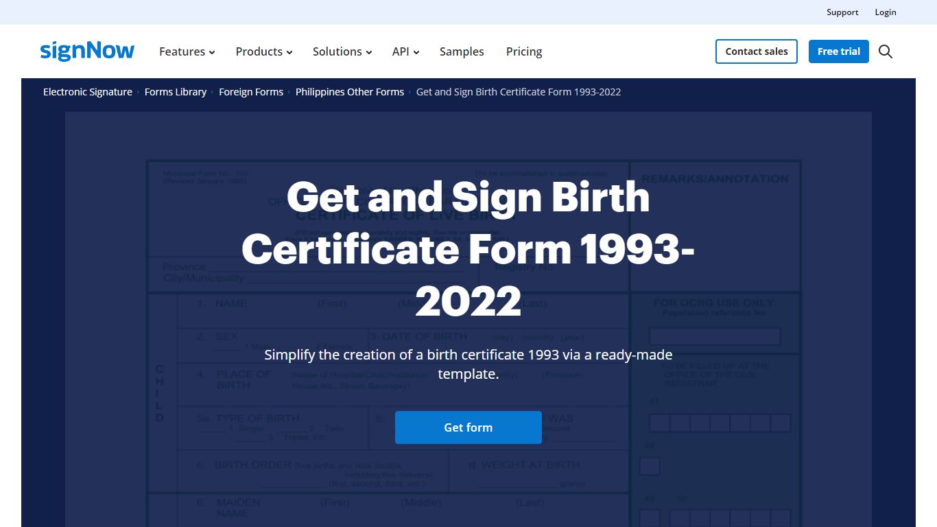 Birth Certificate - Fill Out and Sign Printable PDF Template | signNow